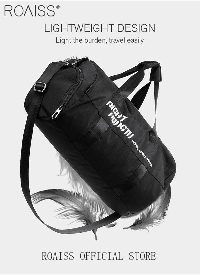 roaiss Large Duffel Bag Gym Bag Travel Luggage Independent shoe Compartment Dry and Wet Separation Foldable Storage Bag Pouch Tote Bag Waterproof Clothing Storage Folding Bag  - Image 4