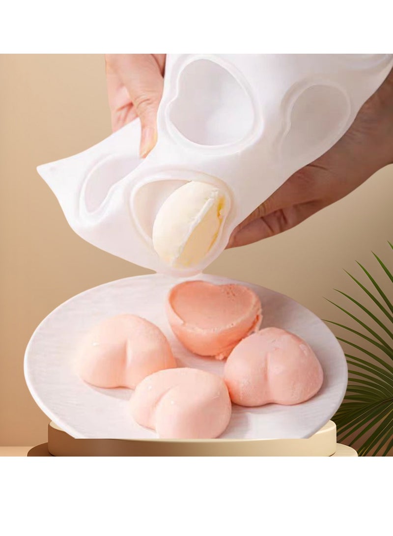 8 قوالب حلوى على شكل قلب على شكل قلب قوالب حلوى سيليكون قالب صابون شوكولاتة سيليكون قالب مكعبات الثلج لعيد الحب ذكرى الزواج - Image 2