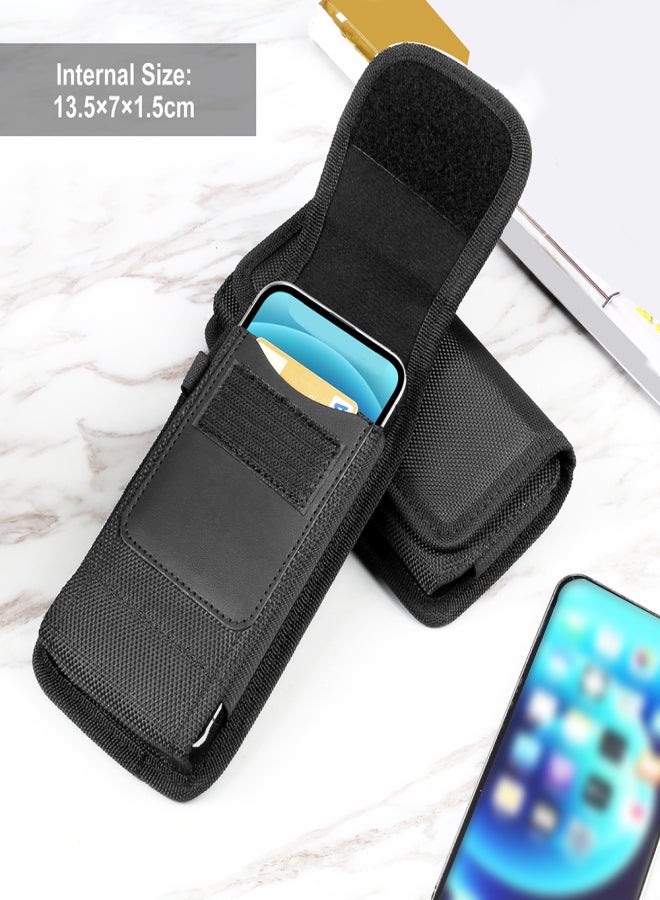 HAWEEL Multifunctional Cell Phone Pouch Waterproof Nylon Belt Holster Case with Card Slot Mobile Phone Waist Bag Compatible with Most Smartphones - Image 4