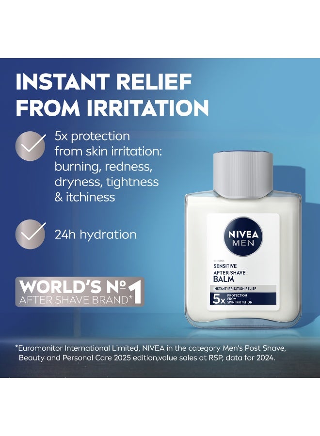 Nivea Men Sensitive After Shave Balm 100ml + Men Sensitive Shaving Foam 200ml - Image 2