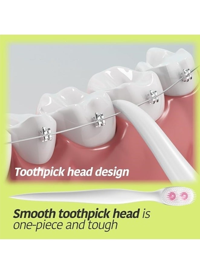 40 Pcs Mint Disposable Toothbrushes with Toothpaste and Pick for Work or Travel, Mini Travel Toothbrushes - Image 4