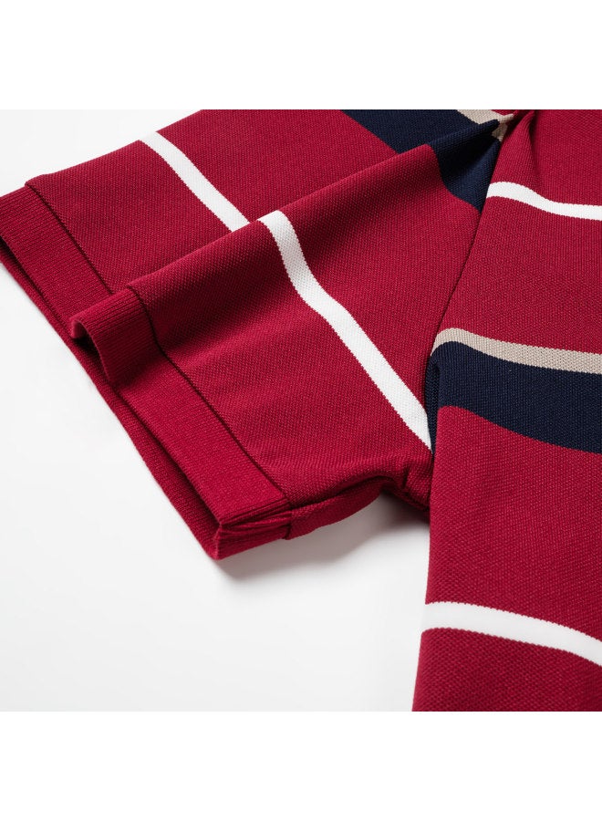 Tucano men's Summer Short Sleeve Striped Polo Shirt - Versatile Casual Style - Image 5