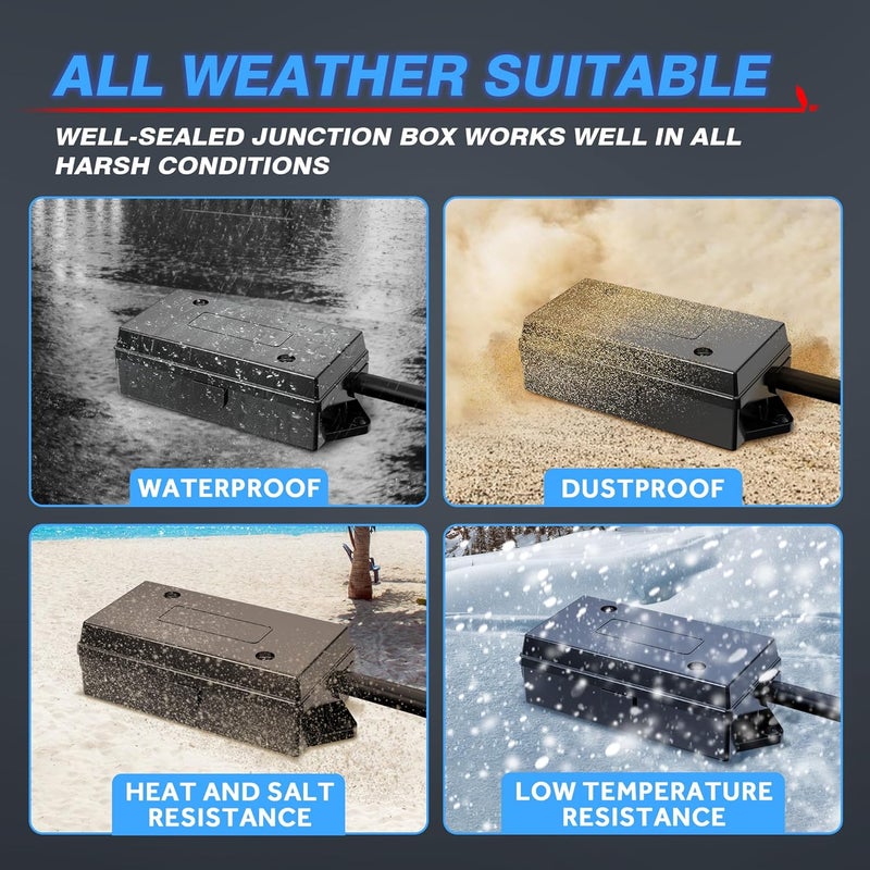 MICTUNING Heavy Duty 7 Way Plug Inline Trailer Cord with 7 Gang Junction Box 12 Feet, Weatherproof - Image 5