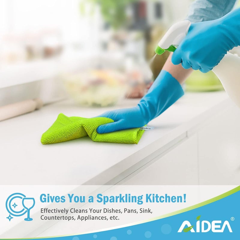 AIDEA Microfiber Cleaning Cloths - 24 Pack, Highly Absorbent, Lint Free, Streak Free for Home, Kitchen, Car, and Window - Image 5