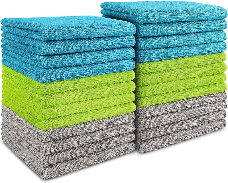 AIDEA Microfiber Cleaning Cloths - 24 Pack, Highly Absorbent, Lint Free, Streak Free for Home, Kitchen, Car, and Window - Image 1