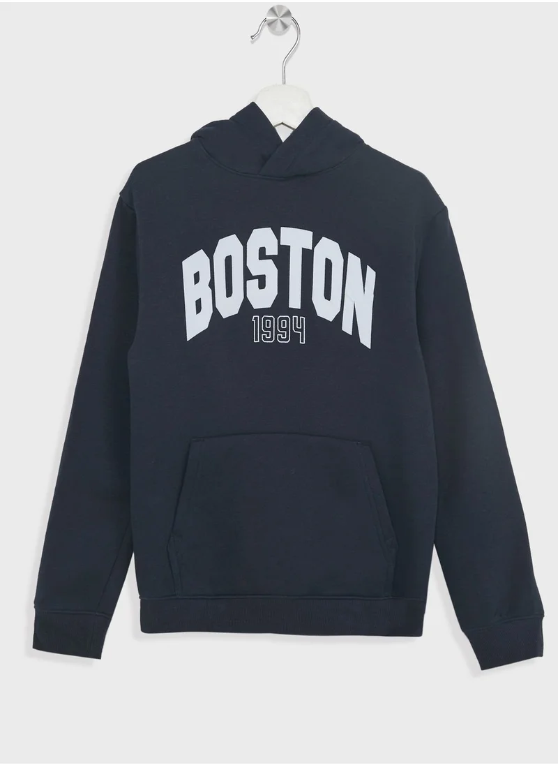 H&M Youth Text Print Hoodie