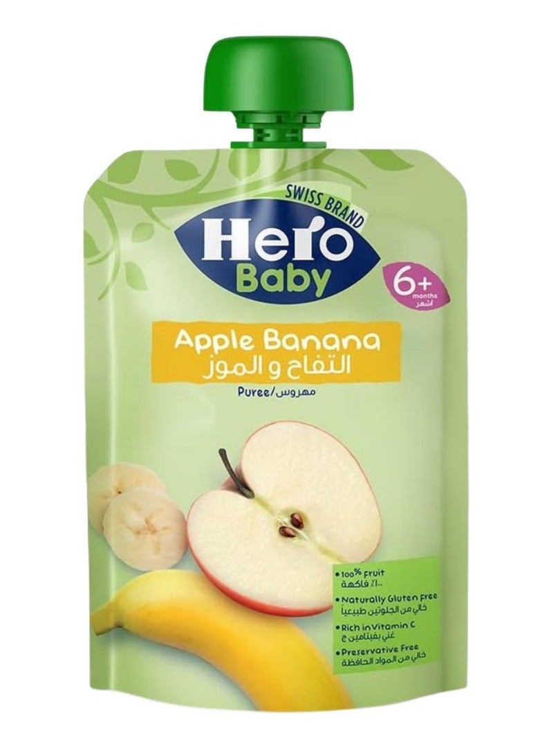 Hero Baby Apple Banana Puree 100g  - Image 1