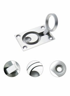 Y&D Square Flush Pull Ring Handles, 2 Pack Stainless Steel Hidden Recessed Furniture Handle, Boat Hatch Latch Cabinet Mount Lifting Handle (2.44 x 1.73 Inch)  - Image 3