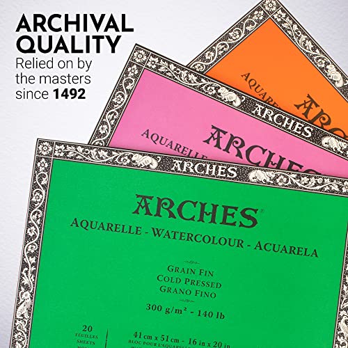 Arches Watercolor Paper Block, Cold Press, 16" x 20", 140 Pound - Image 5