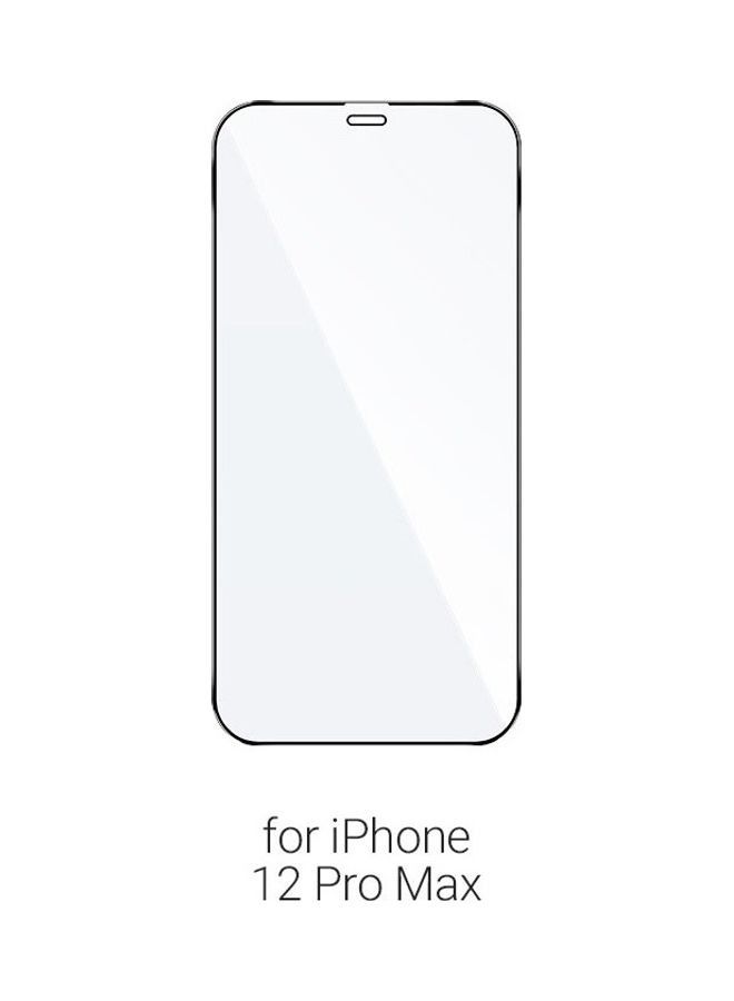 Tempered Glass Screen Protector For Apple iPhone 12 6.7 Pro Max Black/Clear - Image 4