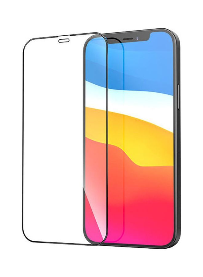 Tempered Glass Screen Protector For Apple iPhone 12 6.7 Pro Max Black/Clear - Image 1