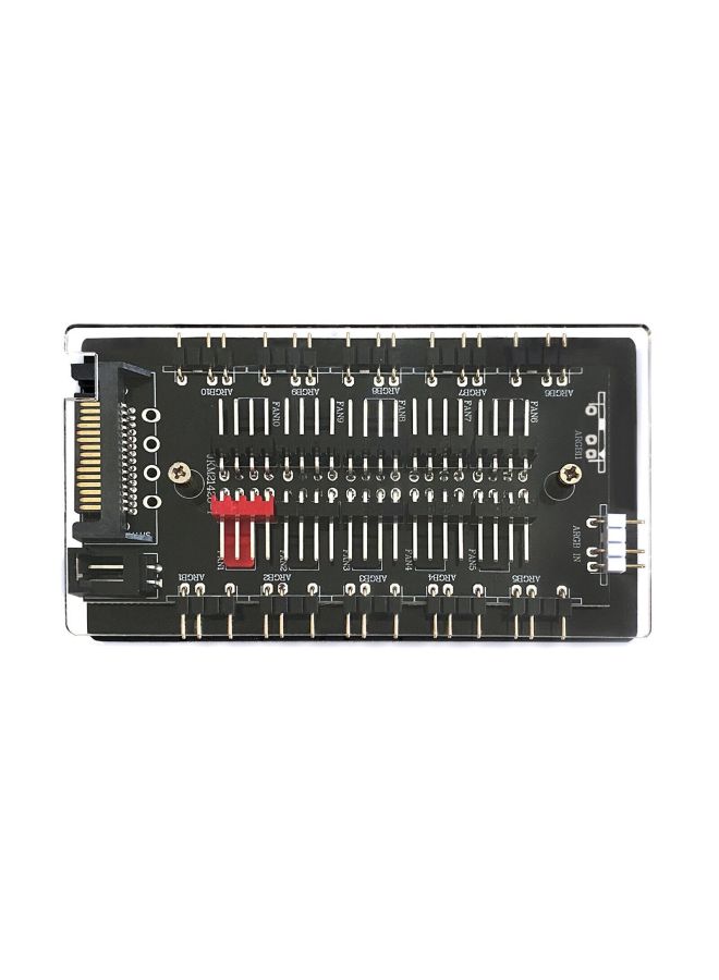 Loquat Motherboard Small 4Pin Pin One Ten PWM Hub FAN HUB Chassis Fan Set Line Computer Temperature Control Speed Control Board-Color:Double 10-way Integrator  - Image 1
