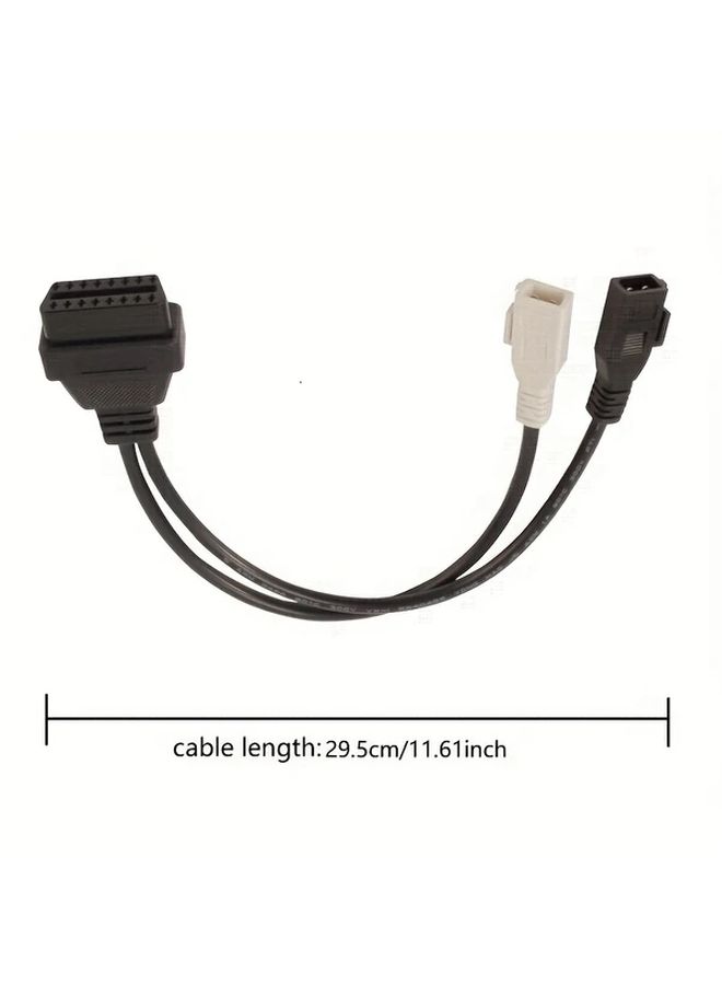 Audi 2x2 Pin to 16Pin OBD2 Male Diagnostic Cable Adapter Without Battery - Image 5