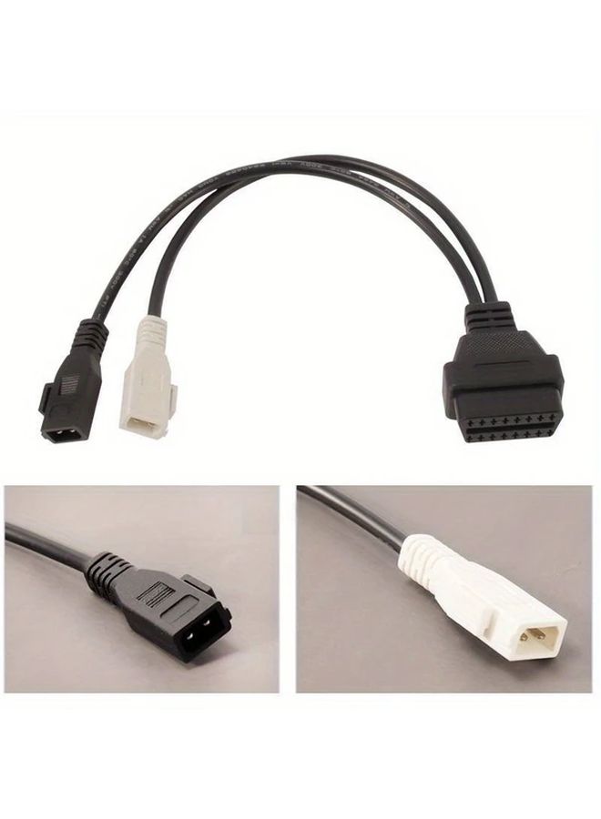 Audi 2x2 Pin to 16Pin OBD2 Male Diagnostic Cable Adapter Without Battery - Image 4