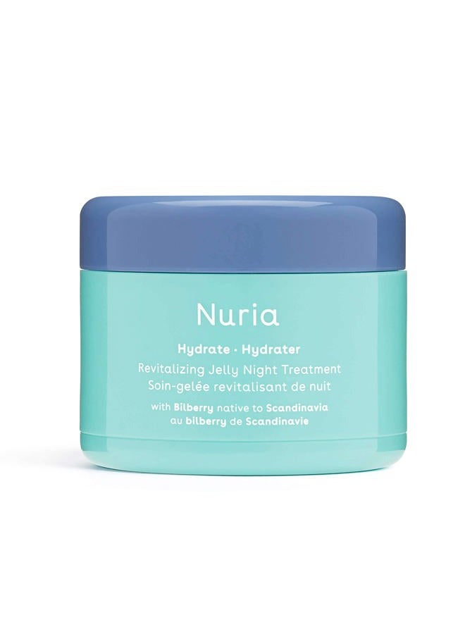 Nuria Hydrate Revitalizing Jelly Night Face Moisturizer, Refreshing Facial Moisturizer Jelly Mask for Nighttime Skin Recovery, Suitable for All Skin Types, 55g/1.9 oz - Image 1