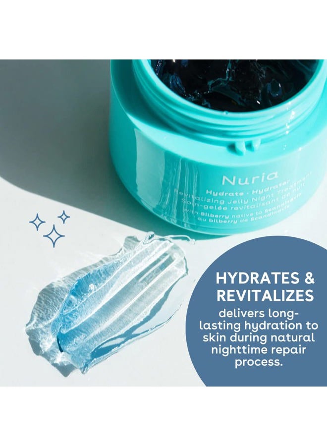 Nuria Hydrate Revitalizing Jelly Night Face Moisturizer, Refreshing Facial Moisturizer Jelly Mask for Nighttime Skin Recovery, Suitable for All Skin Types, 55g/1.9 oz - Image 2