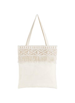 Large fabric tote bag with macrame fringe in a boho aesthetic design for women - pzsku/Z979E28E354E312AEEDC6Z/45/_/1720523264/f775b229-d26d-40b8-a1db-57dc757a792a