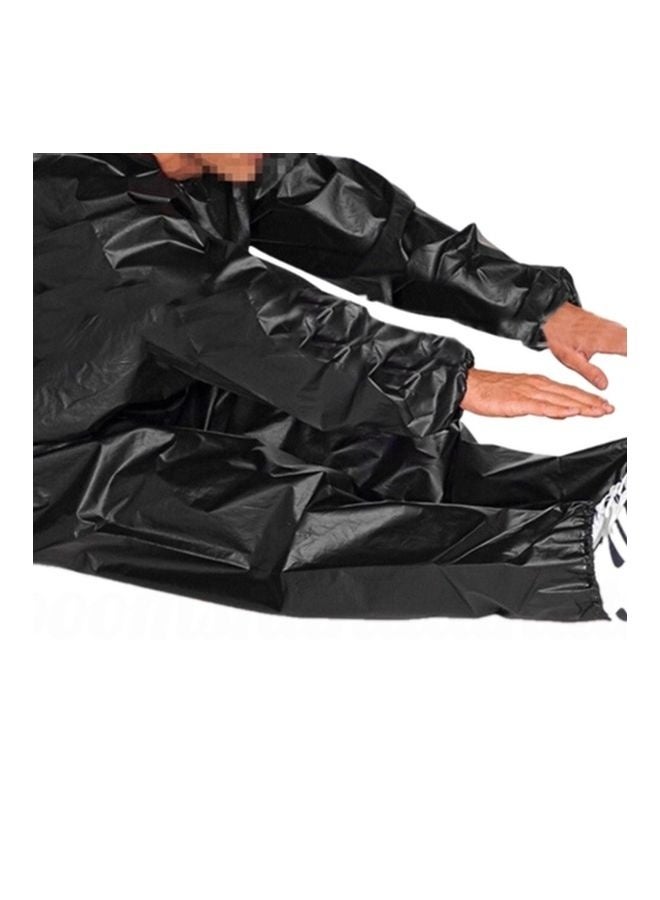 بدلة ساونا للتعرق للنساء/الرجال مع سحاب هودي لفقدان الوزن للياقة البدنية، بدلة تمارين في الجيم، أعلى وسروال - Image 3