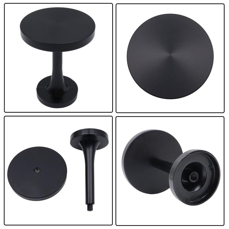 Shonmogar Curtain Tiebacks 2 Pack Curtain Holdbacks Zinc Alloy Curtain Tiebacks Wall Mounted with Screws, Decorative Curtain Holders for Drapes Stylish Black Curtain Tieback Hooks for Home Office - Image 3