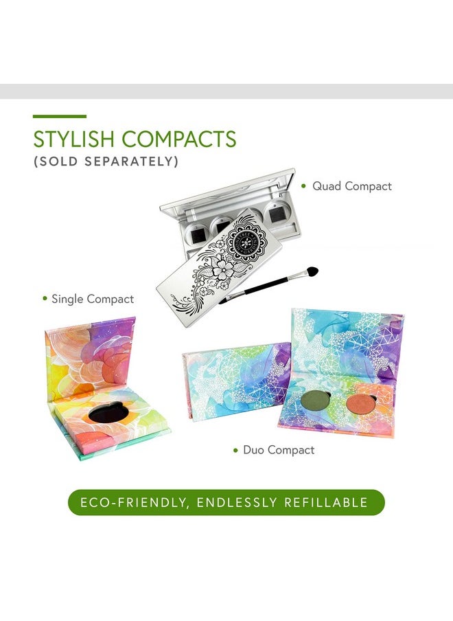 Honeybee Gardens - Customizable Single Eye Shadow Compact (Sold Empty) ; Stylish Refillable And Eco Friendly Design Size: 2.5" W X 2.5" D X 0.5" H - Image 1