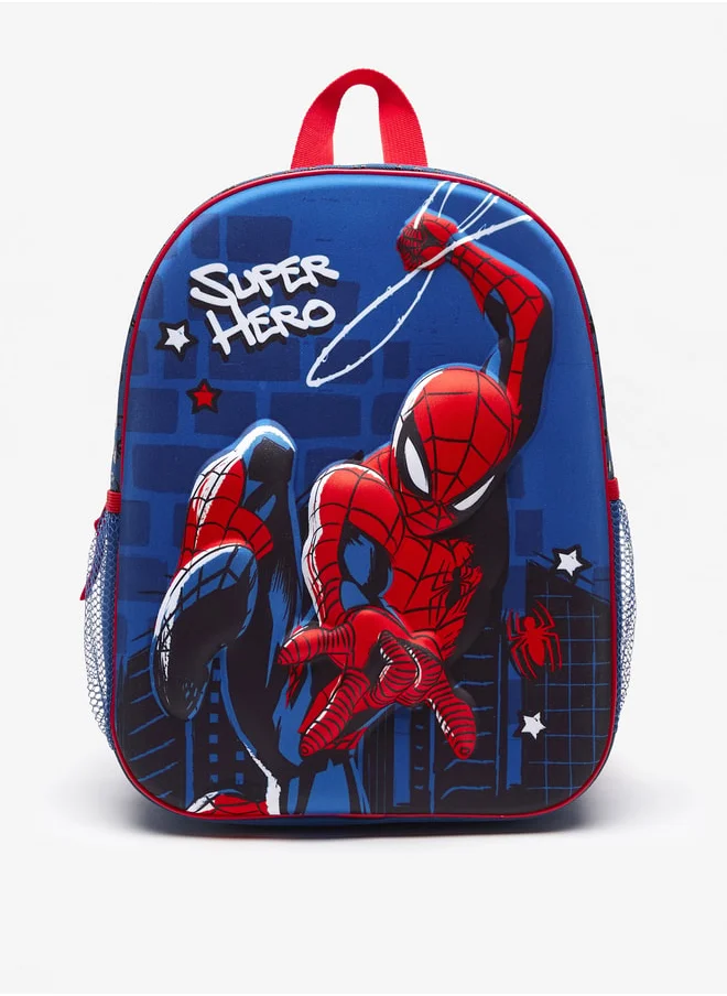 MARVEL Spider-Man Print Backpack with Adjustable Shoulder Straps - 33x26x13 cms