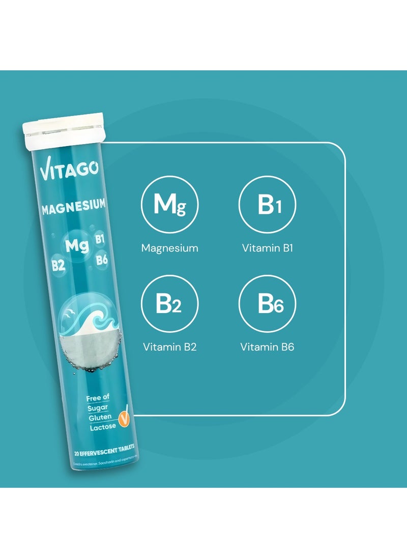 VITAGO - Magnesium Effervescent Tablet - 20 Tablets - Image 1