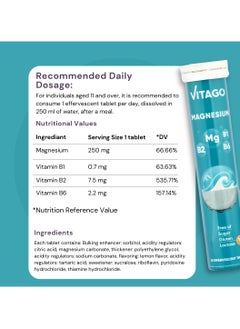 VITAGO Magnesium Effervescent Tablet - 20 Tablets  - Image 4