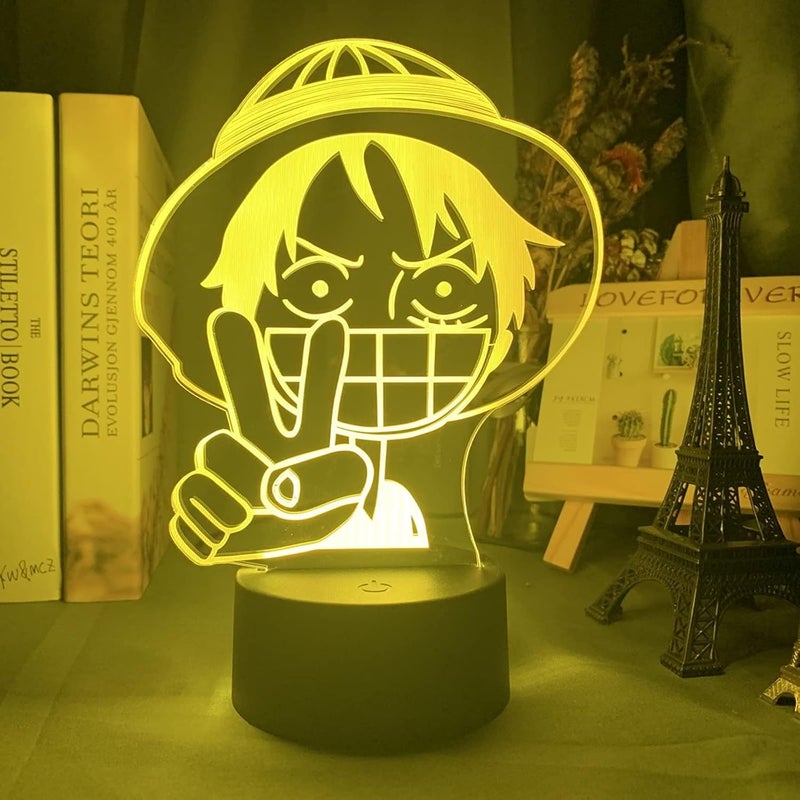 Al Raied ARS 3D Illusion LED Night Light - Anime One Piece Figure Table Lamp with Touch Sensor - Image 2