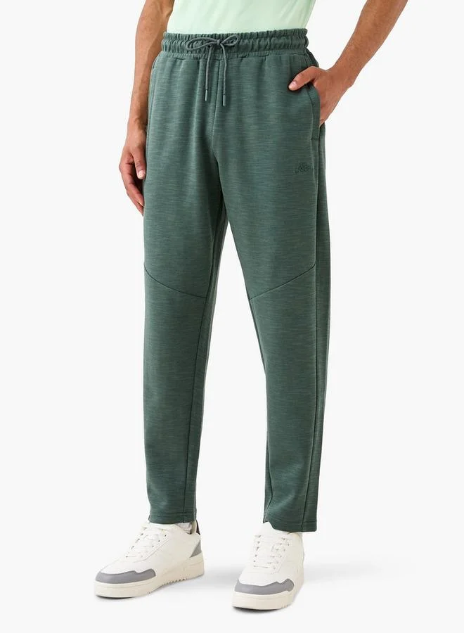 Kappa Regular Fit Panelled Joggers with Drawstring Closure and Pockets