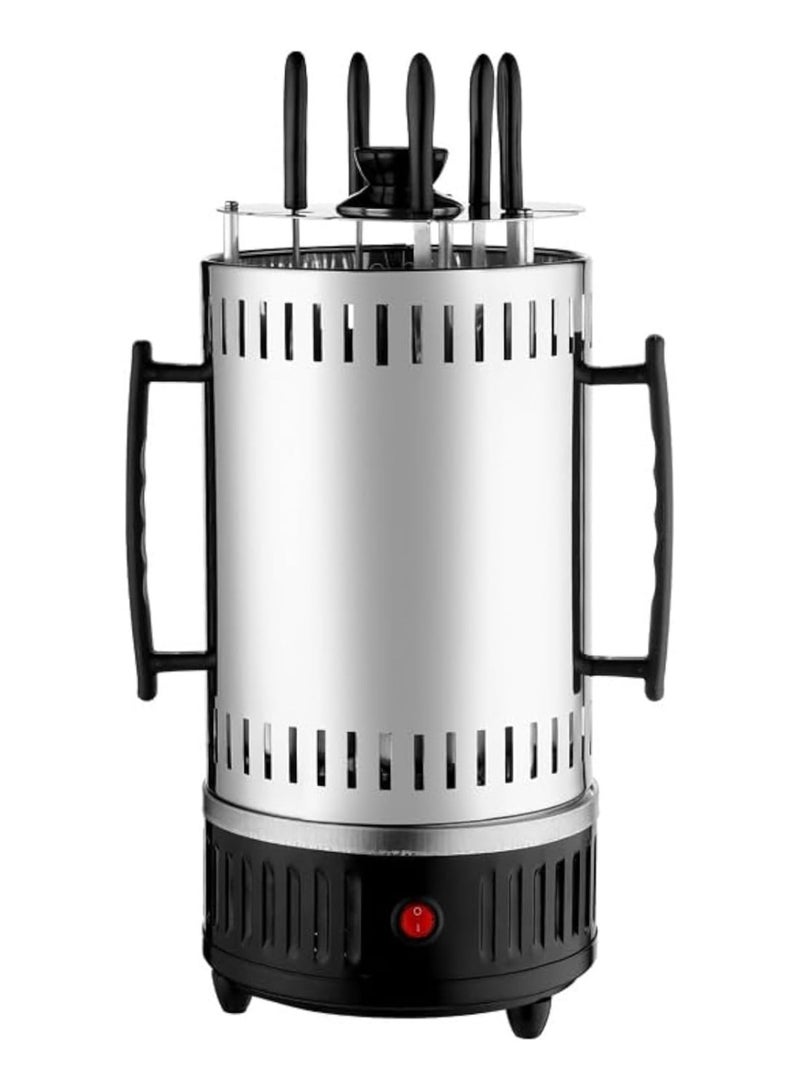 DubaiGallery Stainless steel heating tube 360-degree automatic rotating skewer barbecue machine barbecue oven spiral family gathering 6 long skewers - Image 4