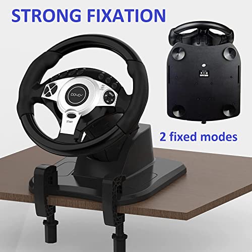 NBCP Racing Wheel with 270/900° Rotation, PC Steering Wheel with Pedals, Dual-Motor Vibration & Gear Shifter for Xbox Series X|S, Xbox One, PS4, PS3, PC, Switch, Xbox 360 – Driving Sim Experience - Image 3