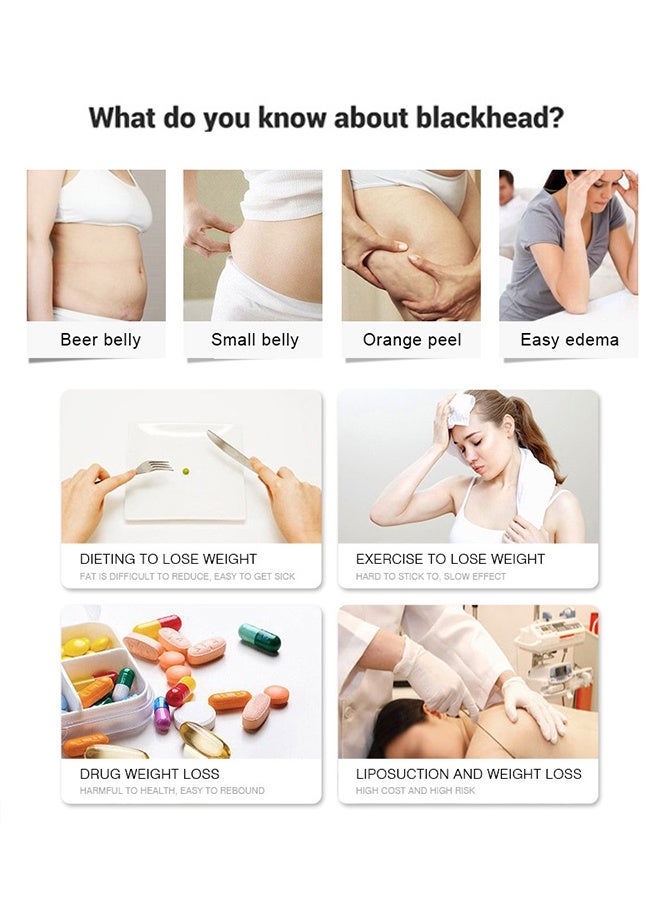 إنكي كريم تقليل الدهون - كريم حارق الدهون لتدليك الجسم ونحت الجسم، كريم مضاد للسيلوليت للبطن والخصر والأفخاذ والبطن والأرداف، ي firm الجلد ويشدّه 50g - Image 4