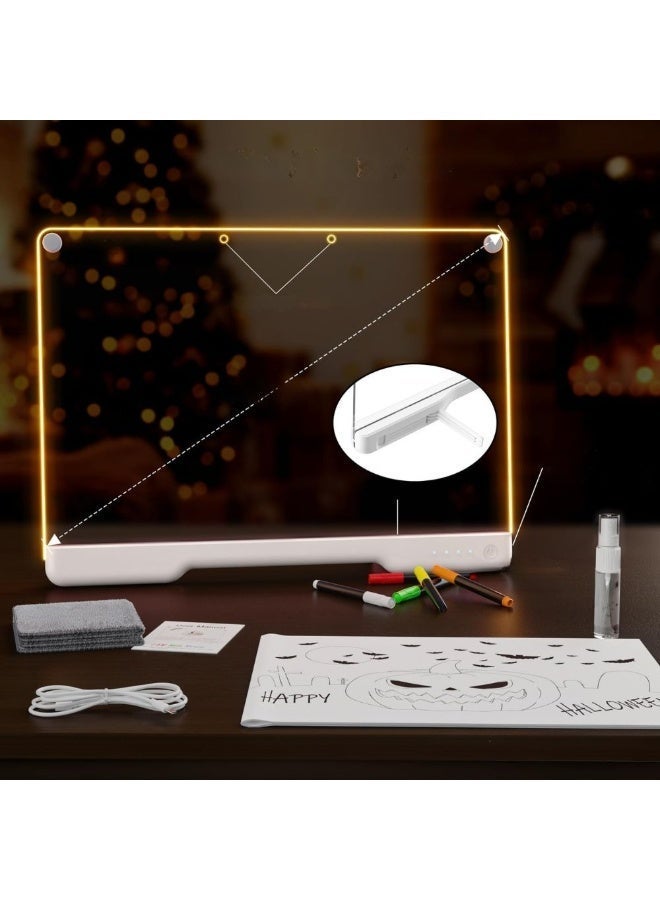 16-Inch Rechargeable LED Doodle Glow Drawing Board - Ultimate Art Set for Kids, Painting Kit & Drawing Book for Kids (Mess-Free Coloring & Arts) - Image 3
