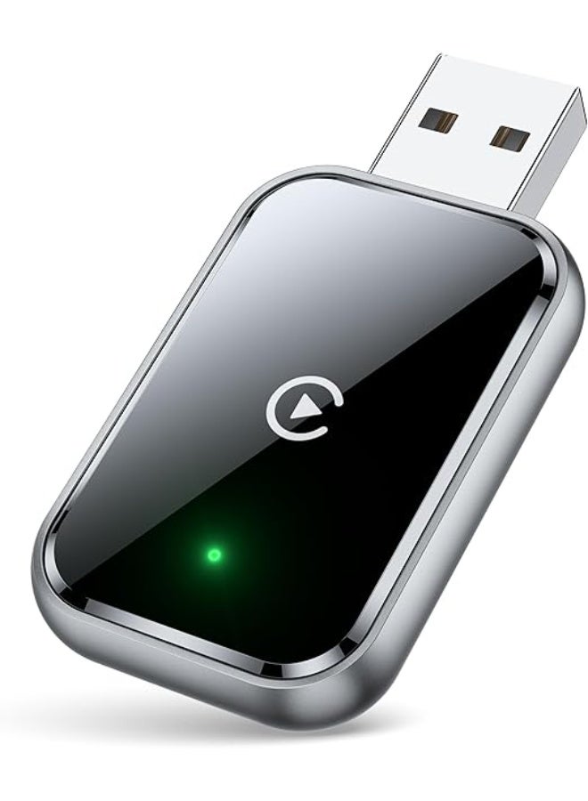Wireless CarPlay Adapter for iPhone – Converts wired connection to wireless – Compact and easy-to-use design with USB and Type-C cables - Image 1