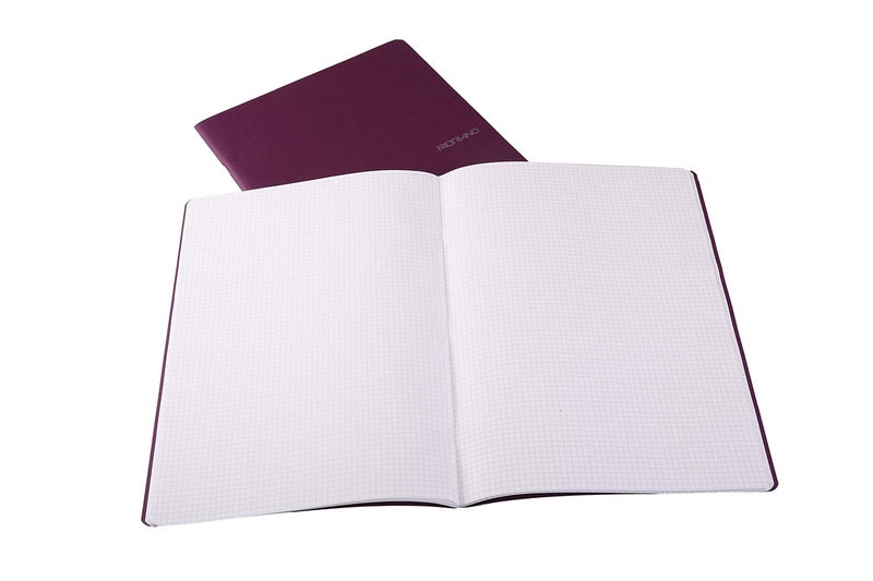 FABRIANO Ecoqua A4 Staple Bound Graph 5MM Notebook Purple (Pack of 2) - Image 2
