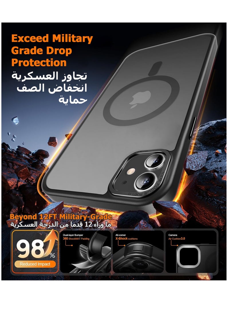 Eligo iPhone 11 Magnetic MagSafe Case Full Shockproof Protection Translucent Matte Back Slim Phone Cover Strong Magnet for Apple 11 2019 Black Daily Use Gift - Image 4