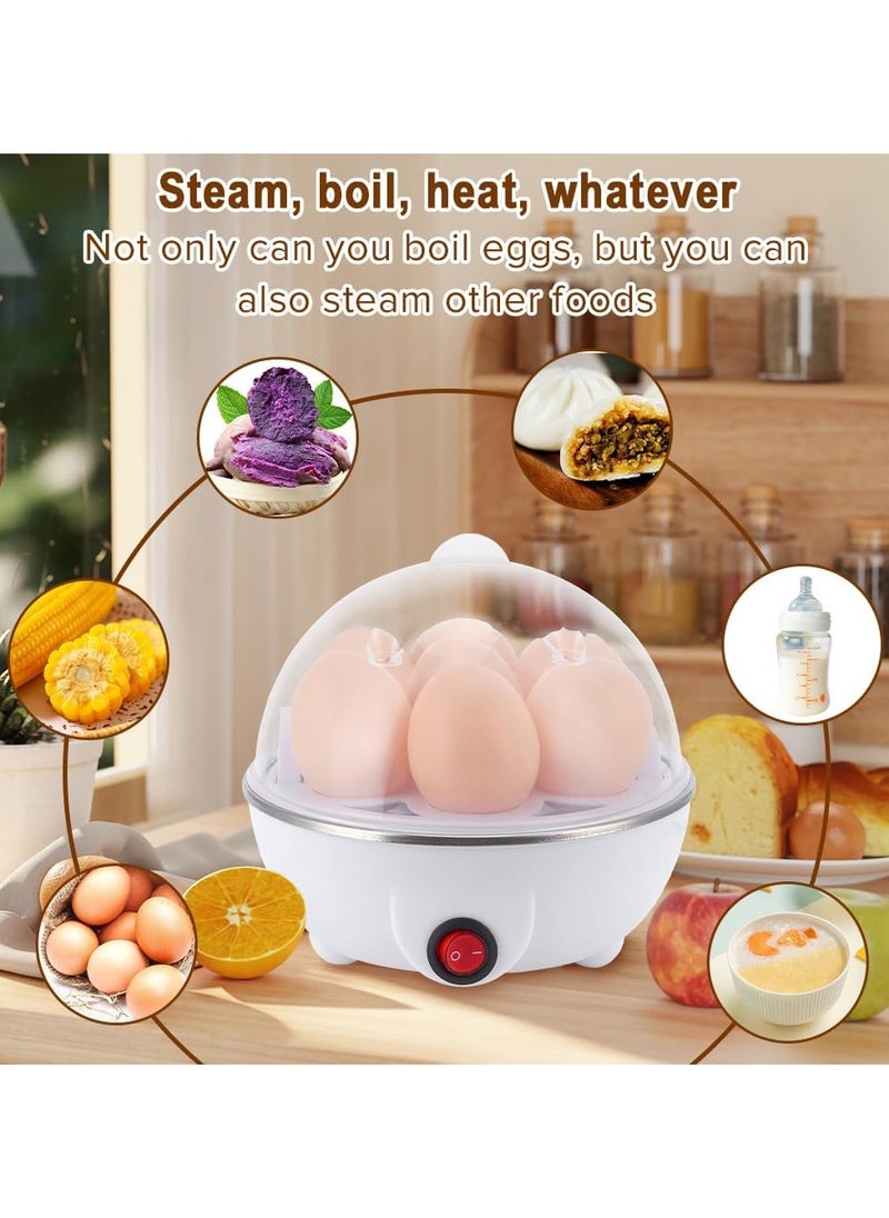 Egg Steamer, Egg Cooker, 350W Electric Egg Beater, Egg Cooker, 7 Egg Volume Steamed Egg Automatically Closed, Double Steamed Egg.