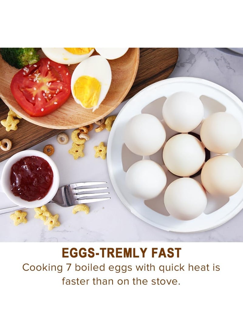 Egg Steamer, Egg Cooker, 350W Electric Egg Beater, Egg Cooker, 7 Egg Volume Steamed Egg Automatically Closed, Double Steamed Egg.