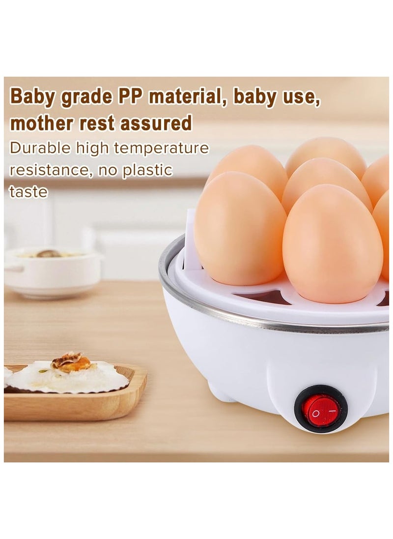 Egg Steamer, Egg Cooker, 350W Electric Egg Beater, Egg Cooker, 7 Egg Volume Steamed Egg Automatically Closed, Double Steamed Egg.