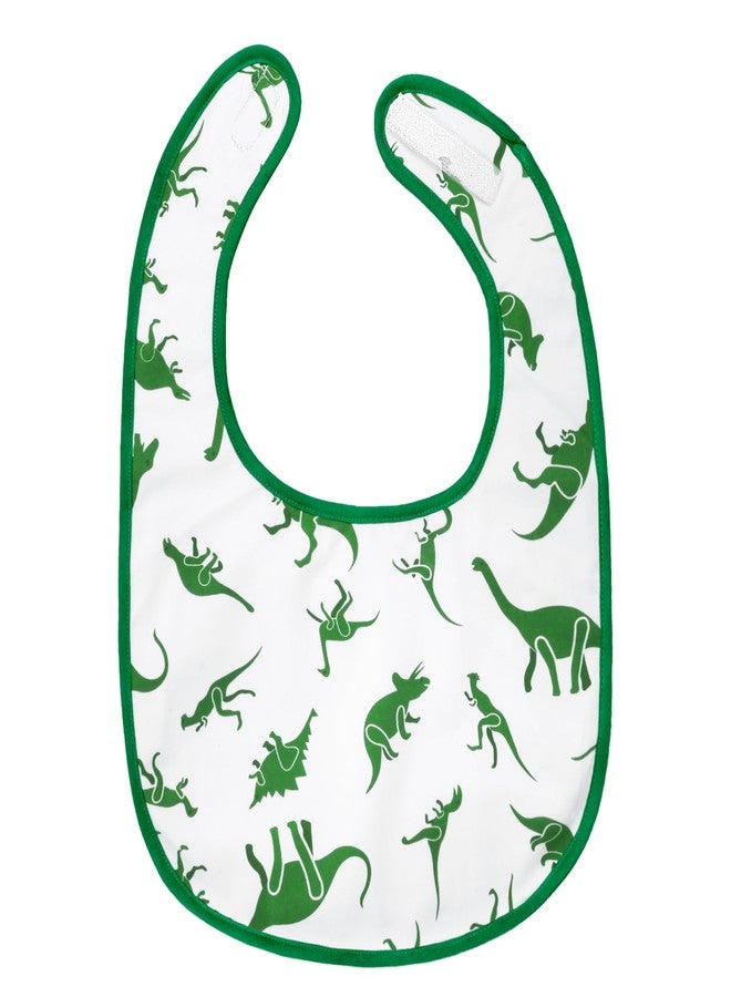 Littleforbig Cotton Waterproof Printed Adult Bib with Adjustable Hook-and-Loop Fastener Closure - Dinosaurs Adult Bib - Image 1