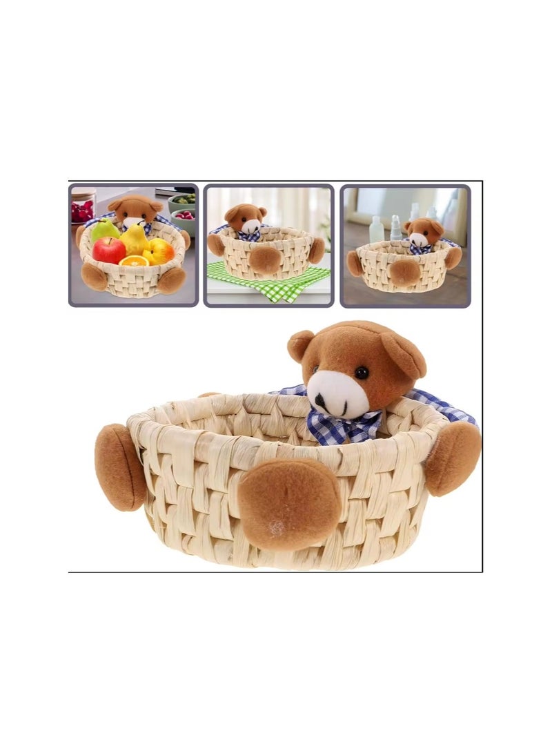 Woven Sundries Basket Woven Storage Cotton Rope Wardrobe Towel Puppy  Mini Storage Box Decorative Storage basket  - Image 1