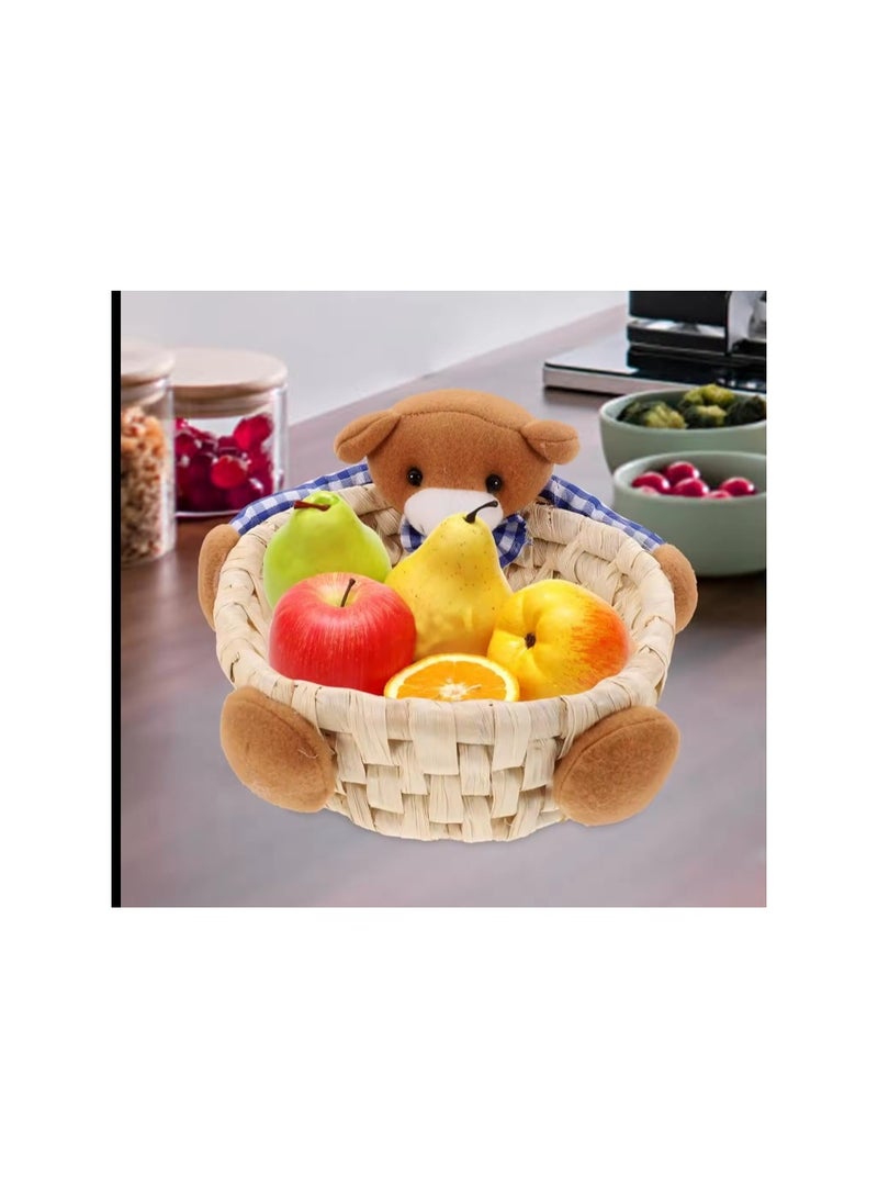 Woven Sundries Basket Woven Storage Cotton Rope Wardrobe Towel Puppy  Mini Storage Box Decorative Storage basket  - Image 3
