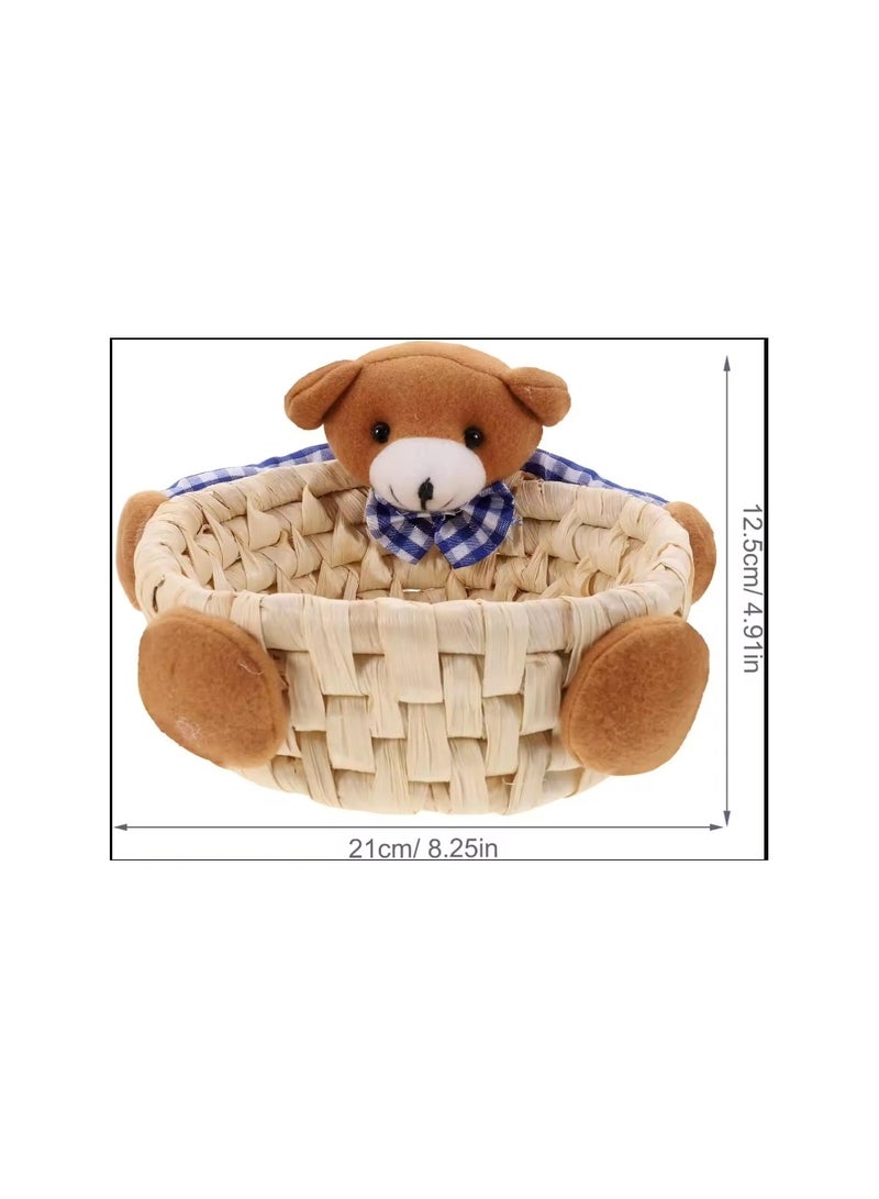 Woven Sundries Basket Woven Storage Cotton Rope Wardrobe Towel Puppy  Mini Storage Box Decorative Storage basket  - Image 5