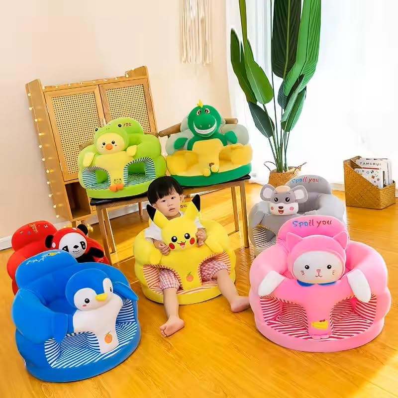 AVSHUB Baby Sofa Chair for 0 to 3 Years Seat or Rocking Chair | Soft Stuffed Animals Plush Cushion Couch | Sitting Stool for Kids Birthday Gift (Blue) - Image 4