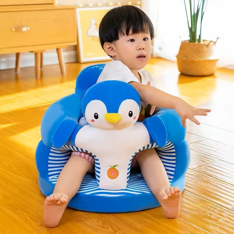 AVSHUB Baby Sofa Chair for 0 to 3 Years Seat or Rocking Chair | Soft Stuffed Animals Plush Cushion Couch | Sitting Stool for Kids Birthday Gift (Blue) - Image 2