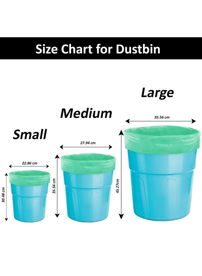 Zureni Zureni Garbage Dustbin Bags (Medium, 48 x 53 cm or 19" x 21") Drawstring Anti-drip Trash Waste Basket Bag for Kitchen Office Warehouse Pantry (Green, 3 x 30 Pcs/Roll)  - Image 3
