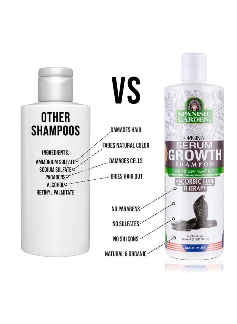 Spanish Garden Serum Growth Ascorbic Hair Therapy Shampoo 450ml  - Image 3