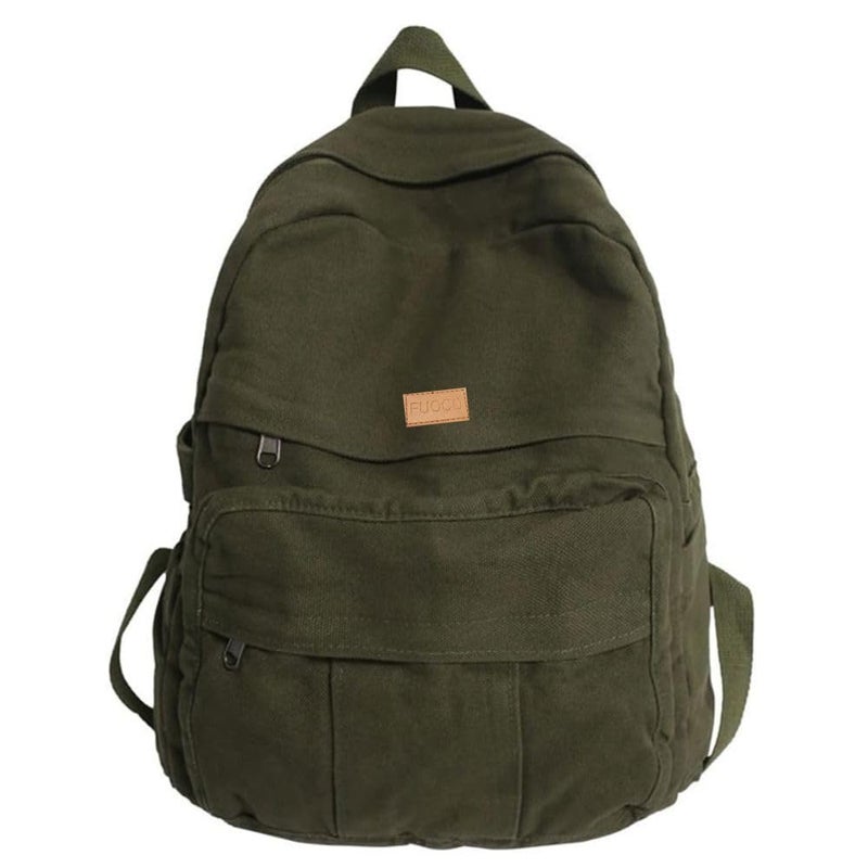 FUOCO College bag for Man & Women | Bagpacker bag for Girls | Canvas Bag for Men | Aesthetic school bags korean | Travel bags for women latest college School beg - Image 1