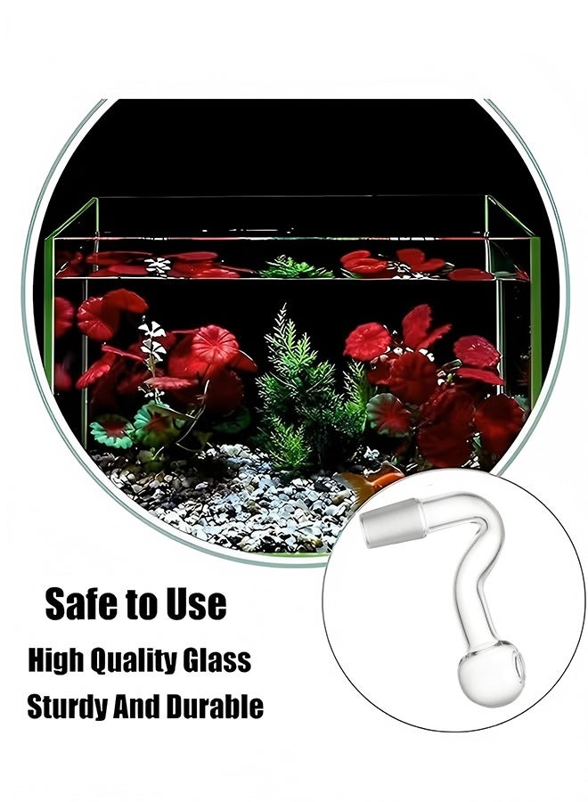 دبليو أف أف أو أنبوب تدفق مياه زجاجي 2 قطعة - أنبوب تدفق مضخة مياه فلتر حوض السمك، جهاز إزالة السطح، تجهيزات حوض السمك المزروع، ملحقات حوض الأسماك، لحوض السمك (14 ملم) - Image 5