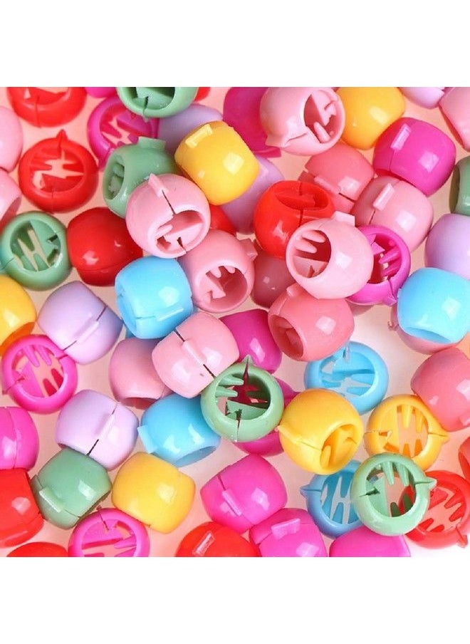 CHEM-AB ENTEREPIRSE - Multicolored Plastic Hair Claw Clips Mini Hair Beads Clips Hair Accessories For Women Girls And Toddlers (Pack Of 60 Pcs) - Image 1